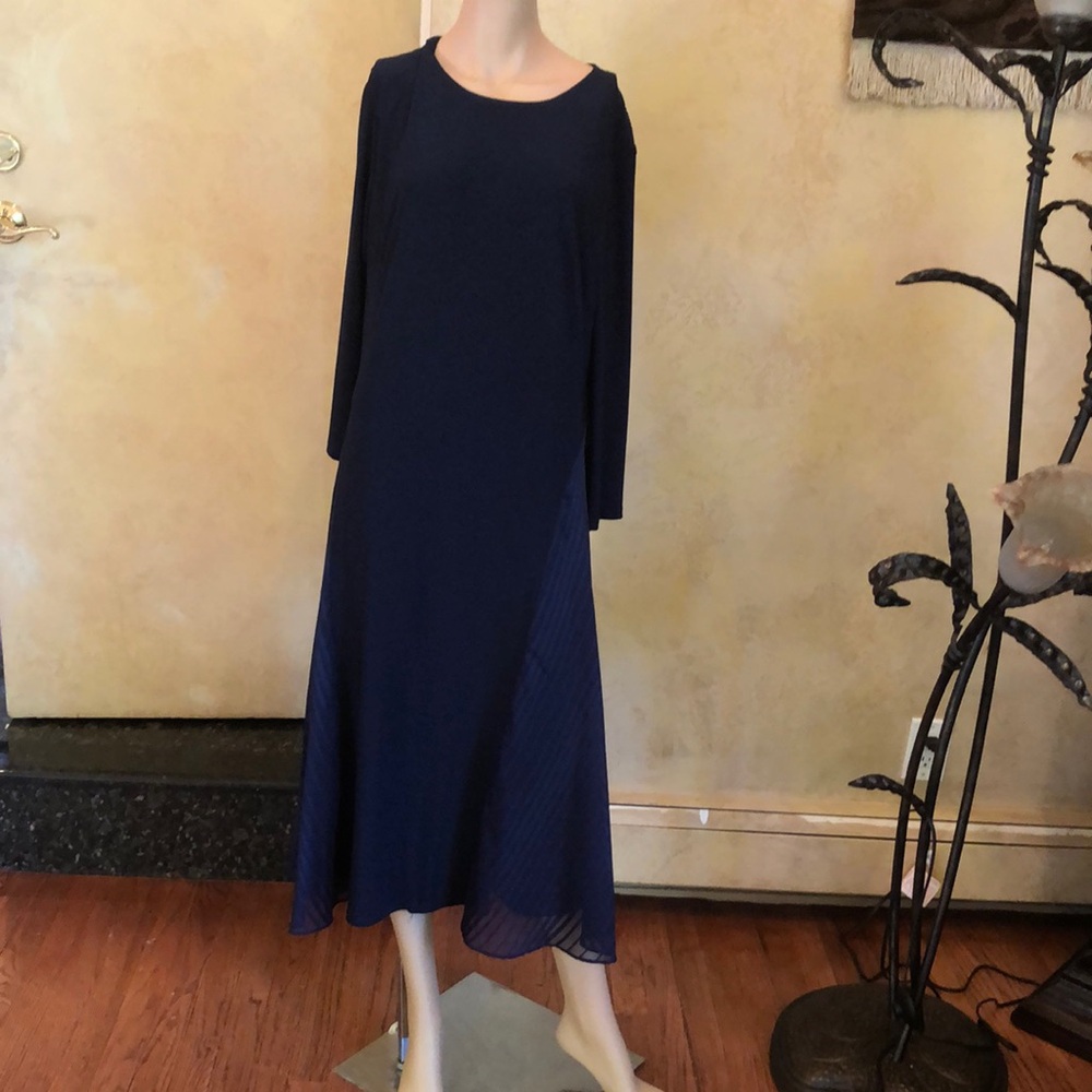 Ralph Lauren Blue A-Line Long Sleeve Dress